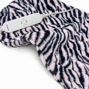 Full Weighted Extra Large Electric Heating Pad for Back Pain and Cramps Relief - Soft Heat Pad for Moist & Dry Therapy (Pink and Black PFH03)