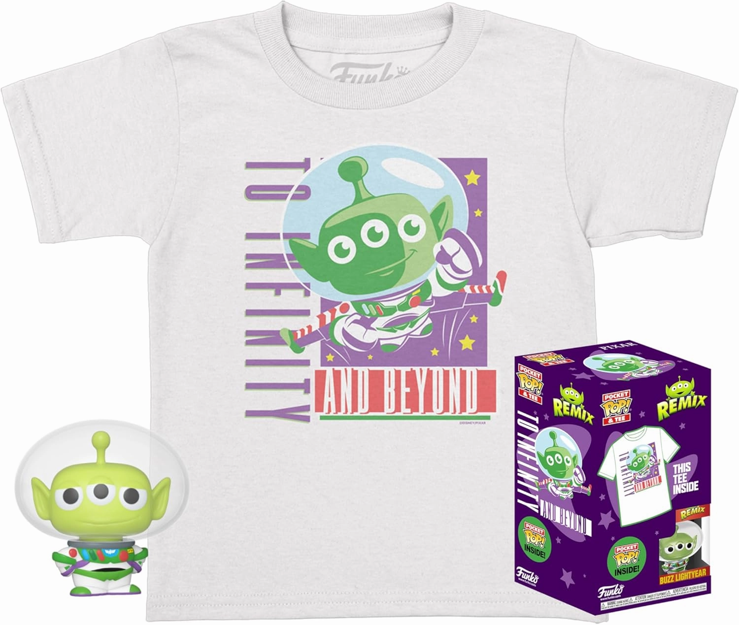 Funko Pocket Pop! & Tee: Disney Toy Story - Alien Buzz - Kids M