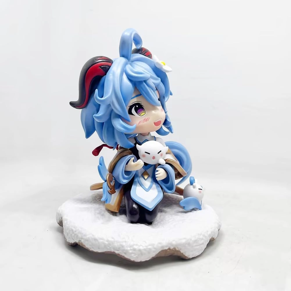 Ganyu Figure Statue Cute Anime Figurine Girl 6.69 Inch Standing Pose Cartoon Character Ganyu Action Figure Desktop Ornaments Collectibles Gift