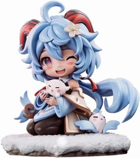 Ganyu Figure Statue Cute Anime Figurine Girl 6.69 Inch Standing Pose Cartoon Character Ganyu Action Figure Desktop Ornaments Collectibles Gift