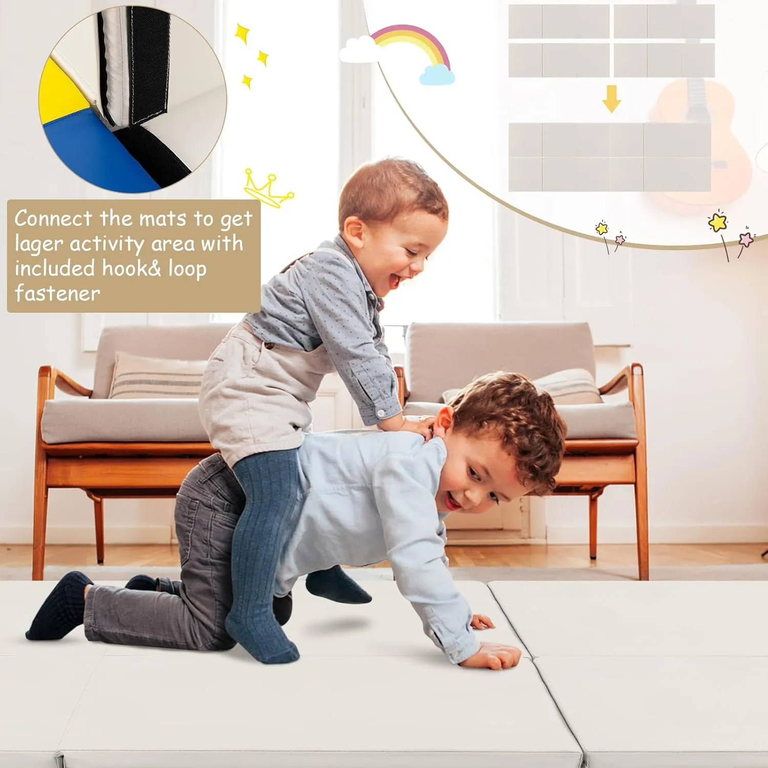 Giantex 6'x 2' Gymnastics Mat, 2" Thick Folding Tumbling Mat with Hook and Loop Fastener, Foldable Gym Mat with Carrying Handles, Cheer Mats for Kids Adults Home Exercise Aerobics Fitness