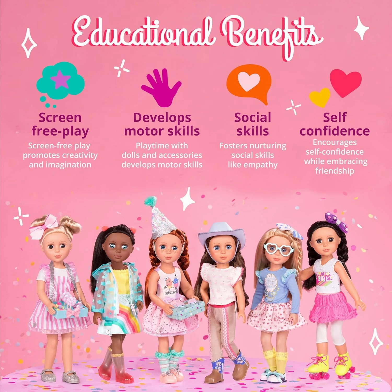 Glitter Girls – Hair Salon Set – Accessories for 14-inch Dolls – Blow Dryer, Mirror, & Hair Styling Tools – Pretend Hair Products – Toys for Kids 3 Years   – GG Style Surprise Playset