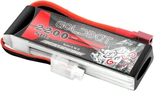 GOLDBAT 2200mAh 2S Lipo Battery 7.4V 50C Softcase Battery with T Connector for FPV Drone UAV Quadcopter Helicopter Airplane RC Boat RC Car RC Models
