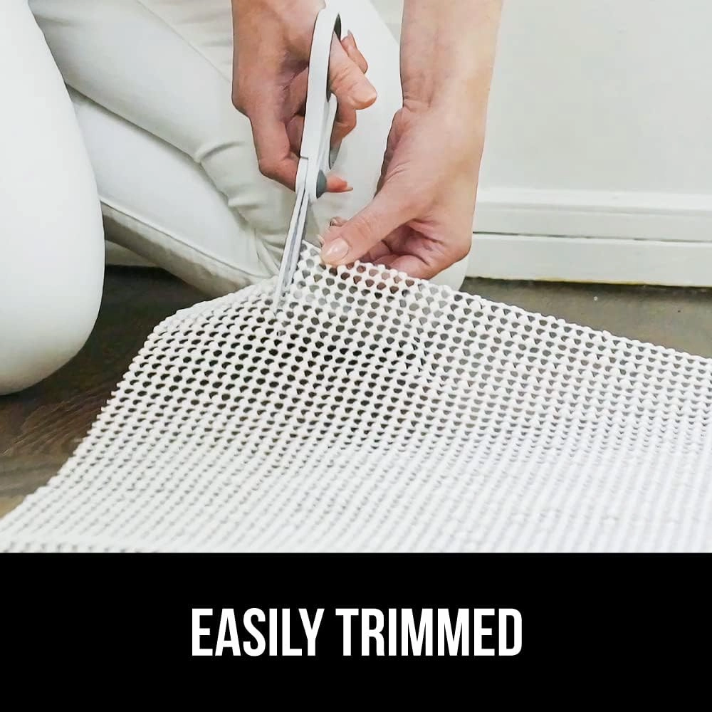 GORILLA GRIP Extra Strong Rug Pad Gripper, 5x7 FT, Grips Keep Area Rugs Safe and in Place, Thick Slip and Skid Resistant Pads for Hard Floors Under Carpet Mat Cushion and Hardwood Floor Protection