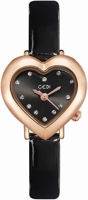 Gosasa Elegant Women's Watch Diamond Heart Shape Small Dial Minimalist Bracelet Dress Watch for Women Casual Ladies Analog Quartz Wristwatch