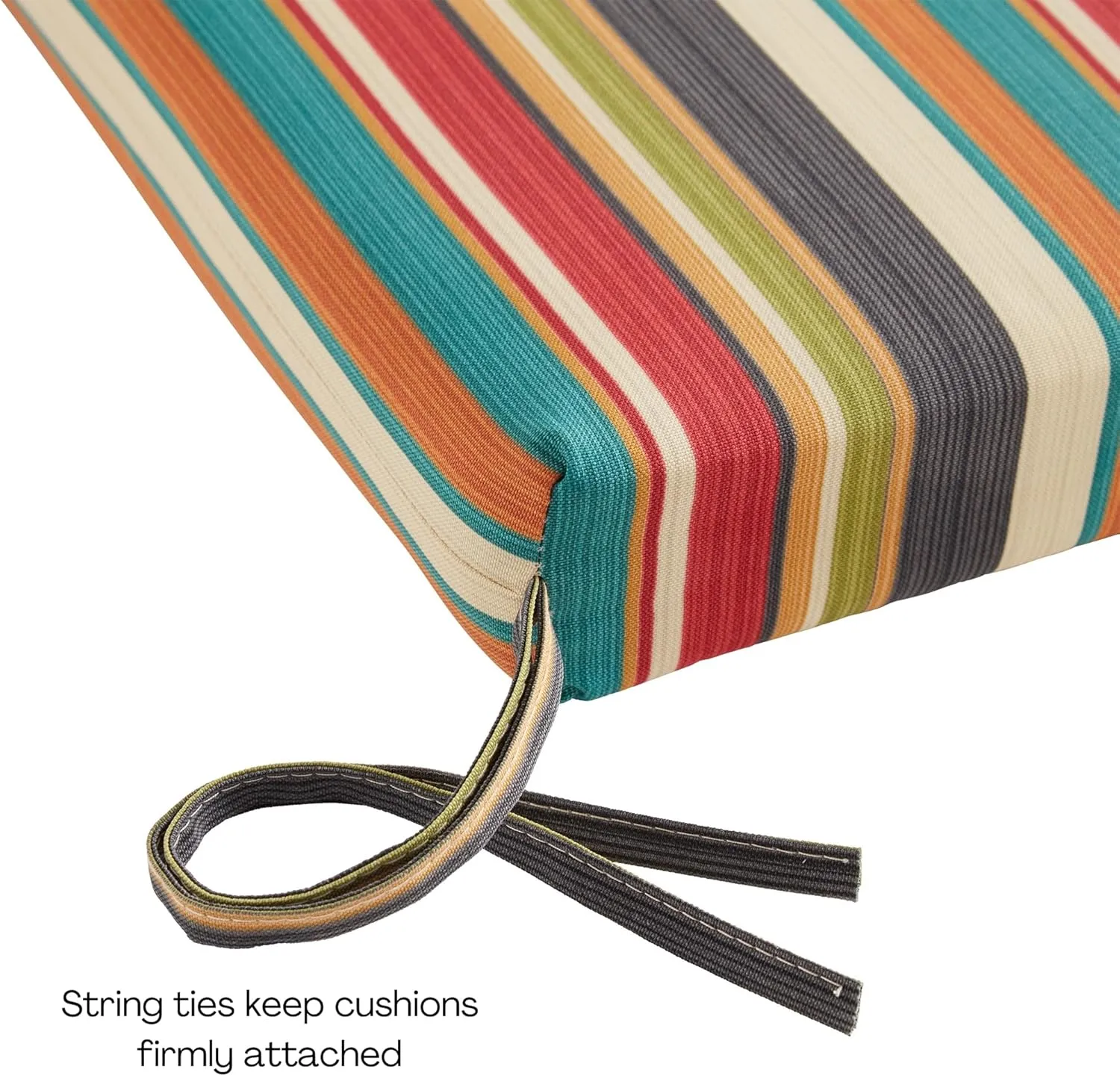 Greendale Home Fashions Outdoor High Back Dining Chair Pad, Adobe Stripe