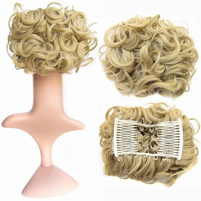 Hair Bun， Messy Bun Hair Piece Curly Hair Bun Extensions Updo Chignon Hairpiece(14#)