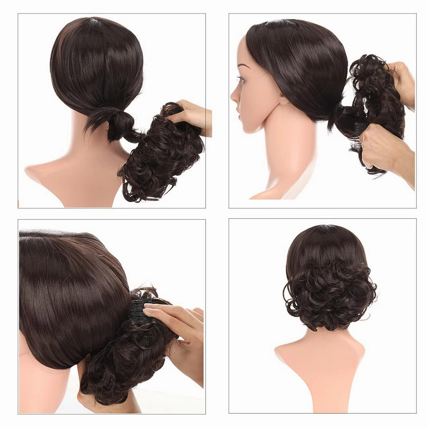 Hair Bun， Messy Bun Hair Piece Curly Hair Bun Extensions Updo Chignon Hairpiece(14#)