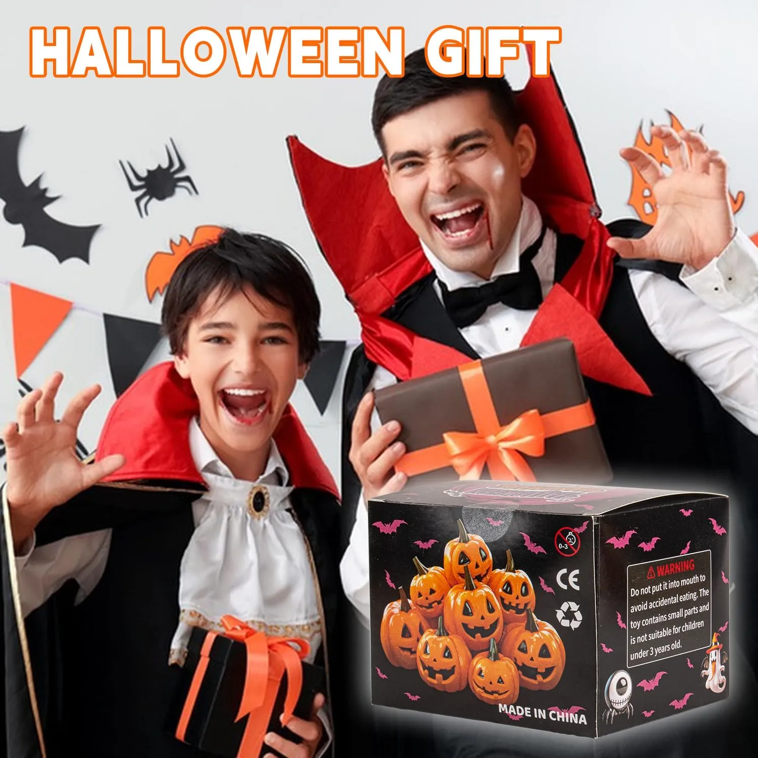 Halloween Pumpkin DIY Crafts Kit - Air Dry Clay Pumpkin Crafts for Kids - Creative Air Dry Clay Modeling Indoor Decorations - Great for Birthday Parties,Trick or Treating,for Kids 3 