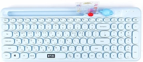 Hamee BT21 My Little Buddy Series Bluetooth Wireless Keyboard [Quiet Mechanical Brown] [Cute Keyboard] Color Type Round Keycaps Tech Compatible with iPhone, iPad, Windows, Mac for Home Office - KOYA