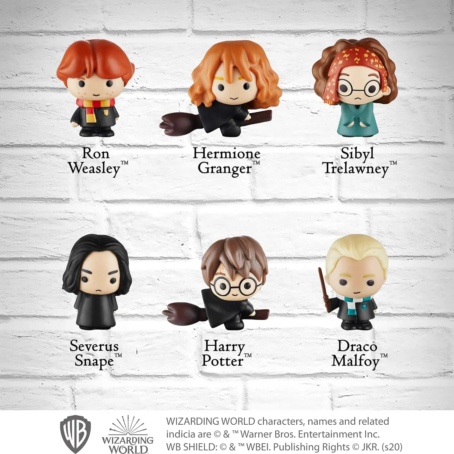 Harry Potter Pencil Toppers, Gifts, Toys, Collectibles – Set of 12 Harry Potter Figures for Writing, Party Decor –Ron Weasley, Hermione Granger,Sybil Trelawney and more by PMI, 2.4 In., Soft PVC (B12)
