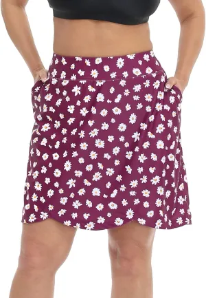 HDE Womens Plus Size Skort Skirt with Bike Shorts Active Golf Swim Skirt Pockets