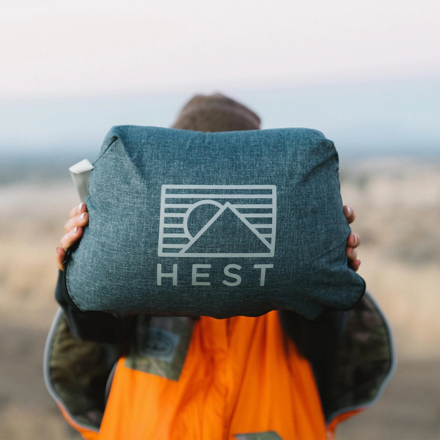 HEST Camp Pillow (Medium) - Temperature Resilient Memory Foam - Essential for Camping, Backpacking, and Outdoor Adventures - Compact Packable Travel Pillow - 15" L x 22" W