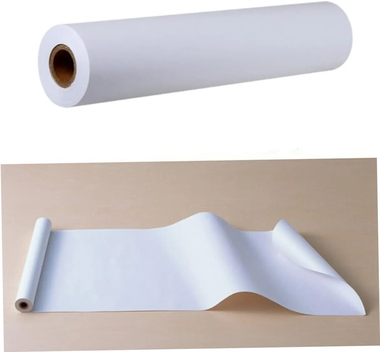 Hohopeti Watercolor Paper Rolls for Kids Craft 44cm x 25m Acid-Free Drawing Paper Roll White Safe Flat