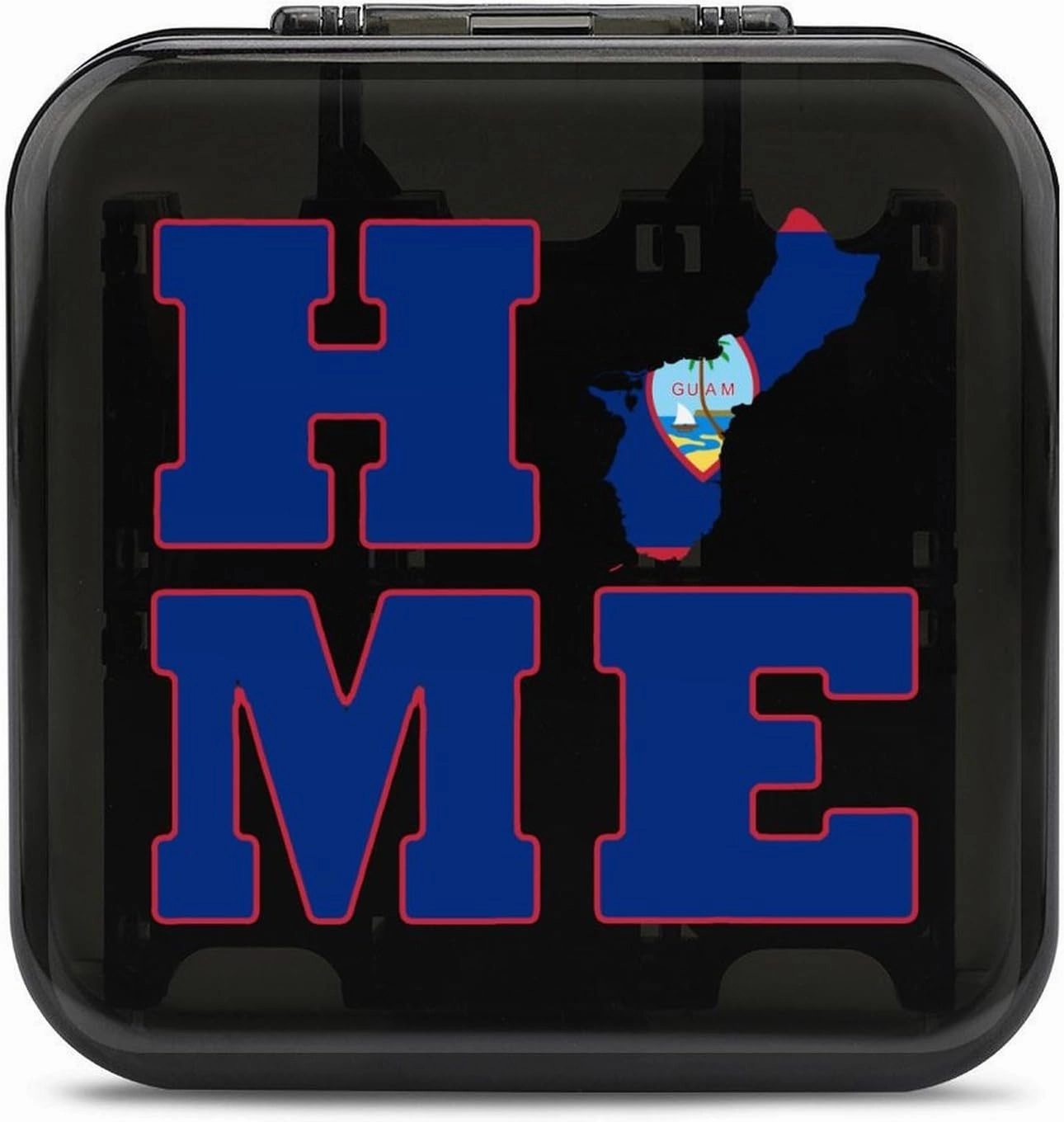 Home Flag Map Funny Game Card Case Pattern Game Card Storage Box Cards Holder with 24 Slots