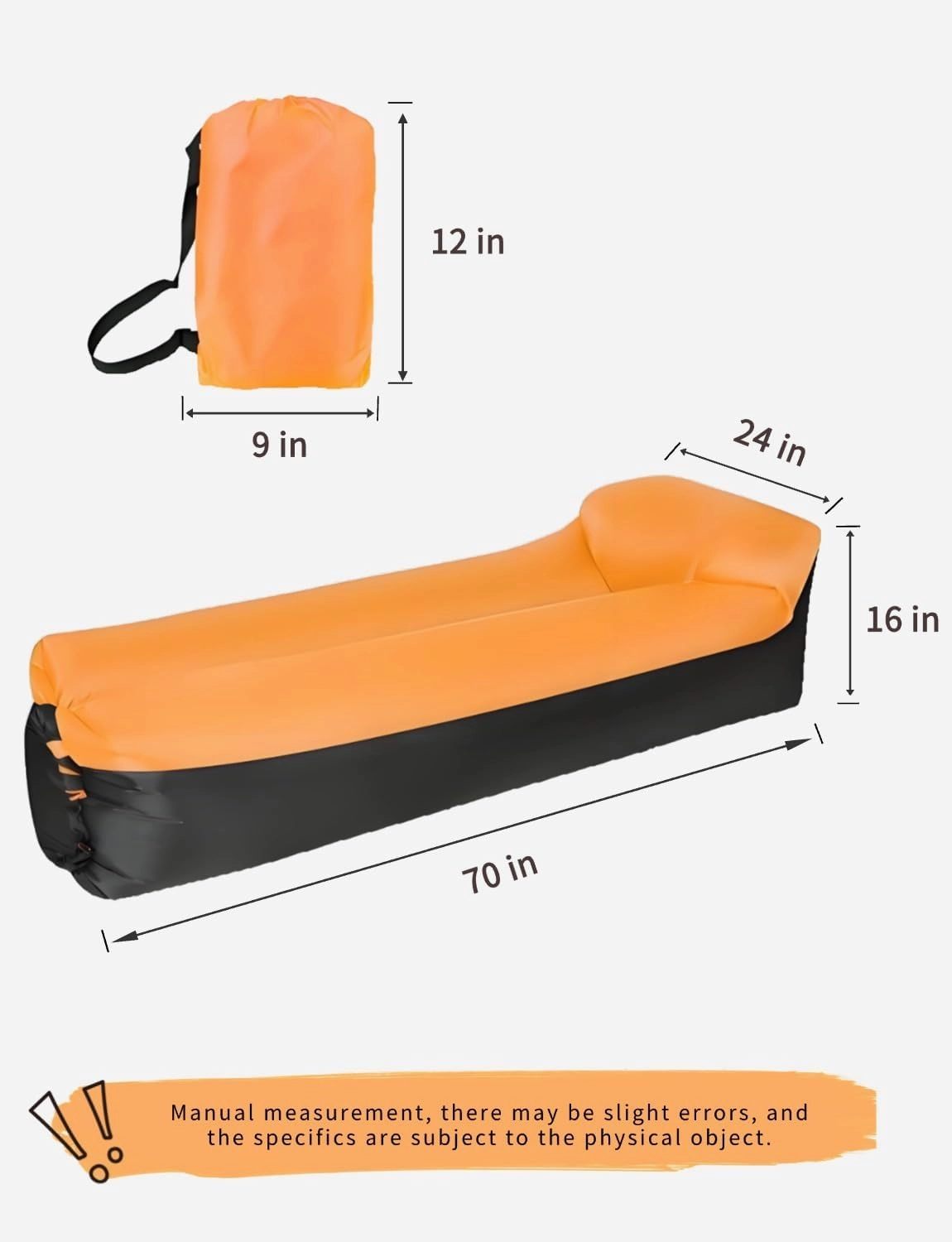 Inflatable Couch, Blow up Couch,Inflatable Beach Lounger .Portable, Water-Resistant and Leakproof.Portable Furniture for Backyard, Lakeside, Beach, Camping,Music Festival and More