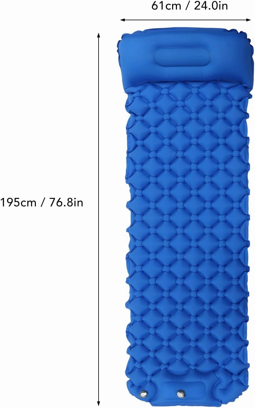 Inflatable Sleeping Mat, Camping Sleeping Pad, Sleeping Pad for Camping with Built in Pump, Backpacking Camping Air Mattress for Outdoor