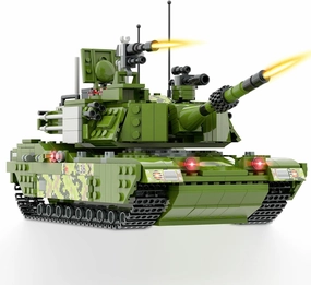 INRATELL City War Army Tank Building Block Set (952 PCS) Military M1A2 Abrams Tank Brick Model with 6 in 1 Armored Vehicle, Creative Roleplay Collectible Toys Gift for Kids and Adult