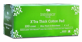 Intrinsics Intrinsics x'tra Thick Cotton pad - 4"x4", 2-ply 100% naturelle Cotton, 100 Count