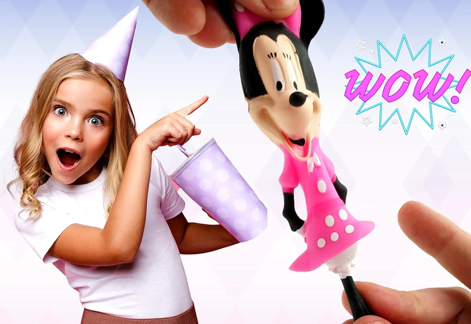 JA-RU Disney Original Stretchy Minnie Mouse Toy (6 Stretchy Toy Figure) Squishy Fidget Toys for Kids. Stress Reliever Sensory Items. Bulk Classroom Prizes Elementary. B-6900-6