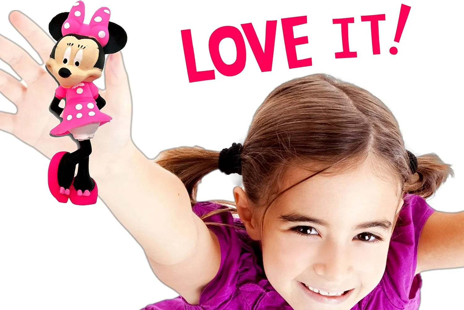 JA-RU Disney Original Stretchy Minnie Mouse Toy (6 Stretchy Toy Figure) Squishy Fidget Toys for Kids. Stress Reliever Sensory Items. Bulk Classroom Prizes Elementary. B-6900-6
