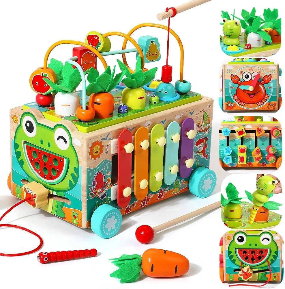 JAUNTY Toddler Wooden Montessori Toy for 1 2 3 Year Old Toys, Educational Stem Toy for Baby Boys Girls 18 Months , Preschool Learning Fine Motor Skill First 1st Birthday Gifts for Kids Girl Boy 1-3