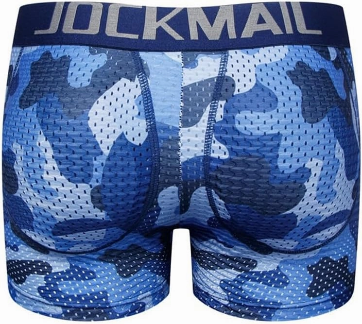 JOCKMAIL Men's Boxer Briefs Mesh Mens Underwear Boxer Back Mens Padded Underwear Boxer with Hip Pad