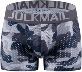 JOCKMAIL Mesh Mens Underwear Boxer Back Mens Padded Underwear Boxer with Hip Pad Men's Boxers