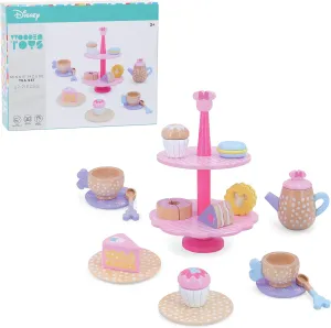 Just Play Disney Wooden Toys Minnie Mouse Tea Set, Pretend Play, Officially Licensed Kids Toys for Ages 3 Up, Amazon Exclusive