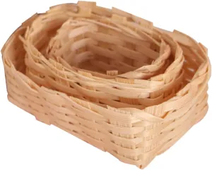 Kisangel 3sets Miniature Basket Decor Scene Props for Dollhouse Lightweight Woven Baskets for Home Decoration Rustic Mini Ornaments Present Choice 3pcs*3