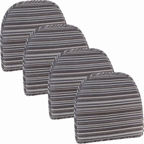 Klear Vu Raindrop The Gripper Non Slip Chair Cushions, Soft & Comfortable Seat Pad, Sitting Pillow for Kitchen, Dining or Office, Driftwood Stripe, 4 Count (Pack of 1)