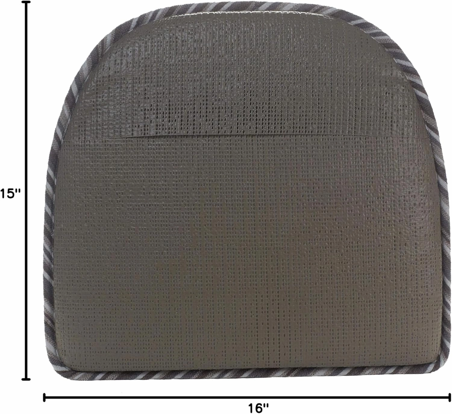 Klear Vu Raindrop The Gripper Non Slip Chair Cushions, Soft & Comfortable Seat Pad, Sitting Pillow for Kitchen, Dining or Office, Driftwood Stripe, 4 Count (Pack of 1)