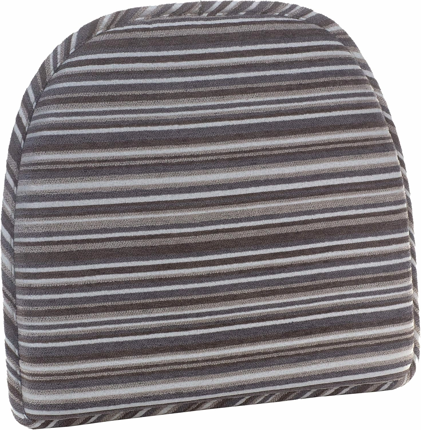 Klear Vu Raindrop The Gripper Non Slip Chair Cushions, Soft & Comfortable Seat Pad, Sitting Pillow for Kitchen, Dining or Office, Driftwood Stripe, 4 Count (Pack of 1)