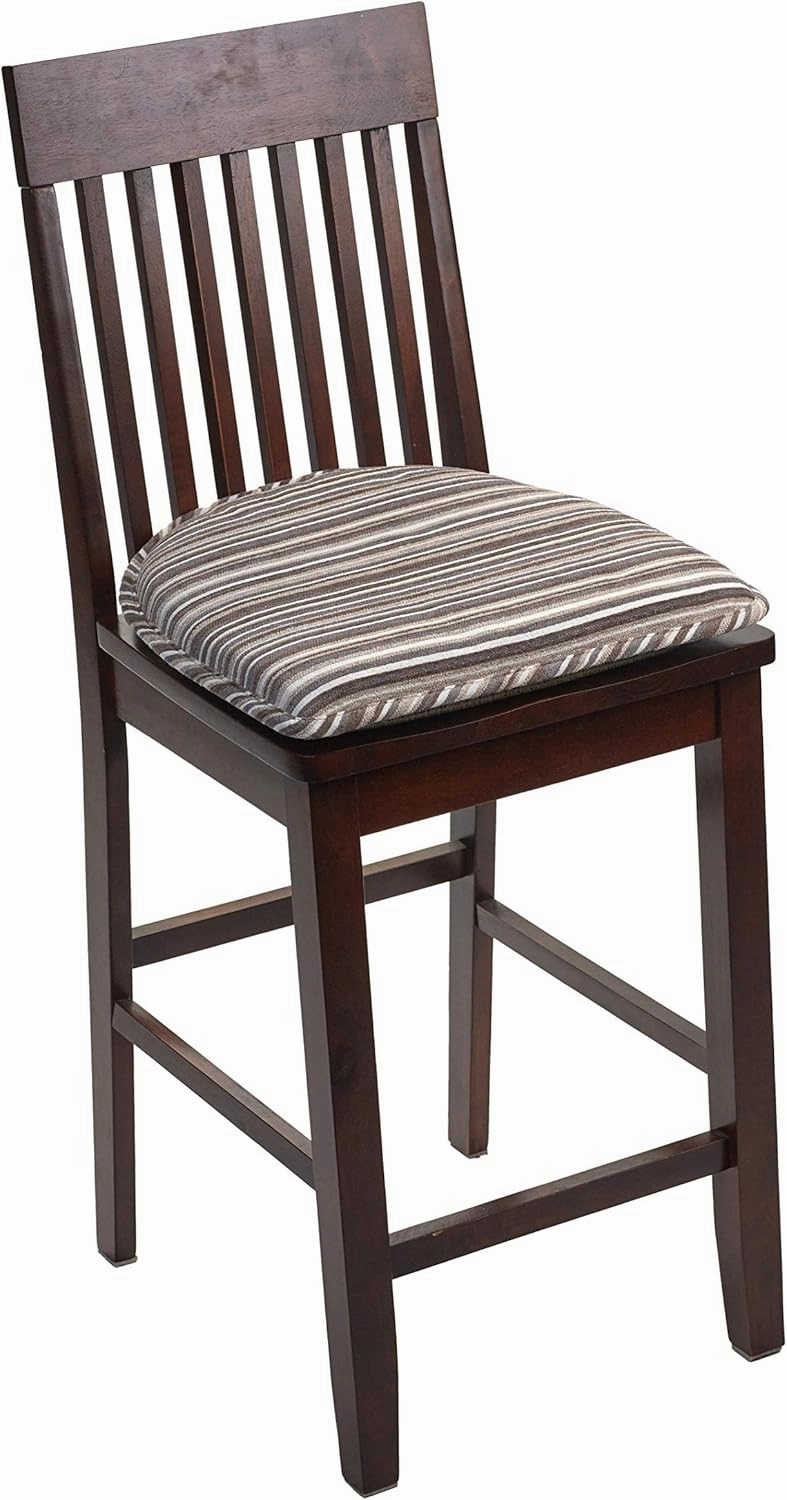 Klear Vu Raindrop The Gripper Non Slip Chair Cushions, Soft & Comfortable Seat Pad, Sitting Pillow for Kitchen, Dining or Office, Driftwood Stripe, 4 Count (Pack of 1)