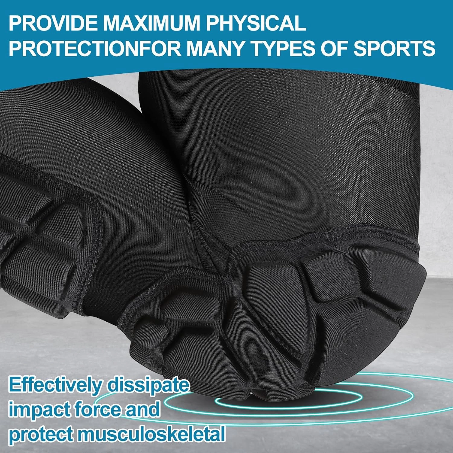 Knee Pad Protective Calf Shin Guards For Adult Youth Leg Compression Sleeve Pad For Football Basketball Volleyball Soccer Protective Gear Calf Support Cuff With Anti-Slip Strip (1 Pair)