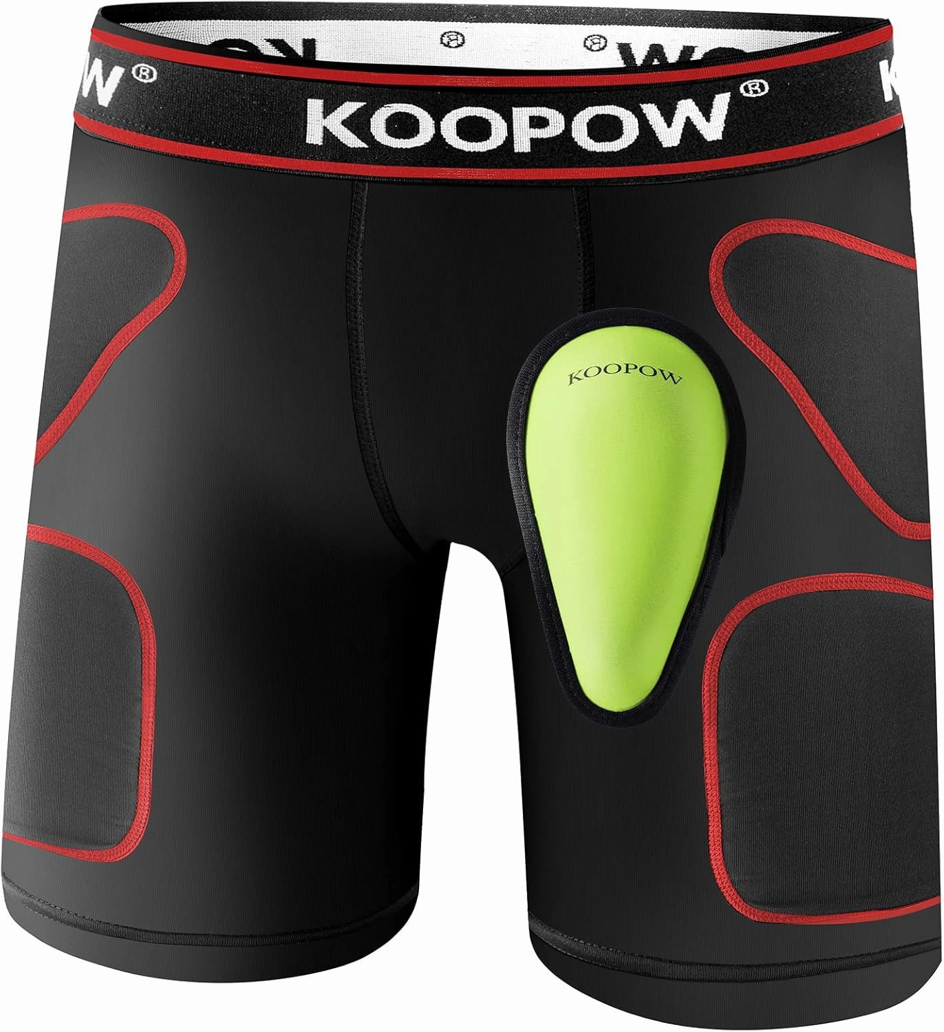 KOOPOW Youth Boys Padded Sliding Shorts Slider Pad with Soft Protective Athletic Cup for Baseball, Football, Lacrosse