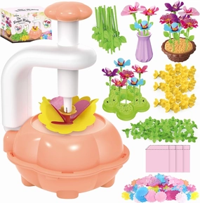 Kufanda DIY Flower Bouquet Craft Kits for Girls Ages 3 4 5 6 7 8 9 – Creative Fabric Floral Art Toy for 4-8 Year Old Kids, Ideal Festive Gifts for Preschool Girls, Educational Handmade Activity Set