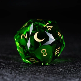 LANGWEI D&D Dungeons and Dragons Dice, Pretty Green Crystal Diamond Faceted DND Dice Set for Table Games, TRPG, Role Playing Dice Games,Creative Gifts,D20
