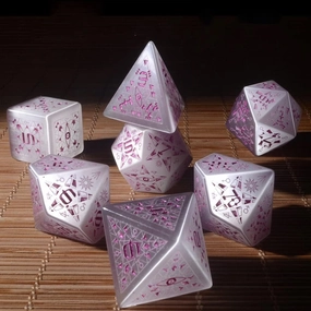 LANGWEI Role Playing Dice Pretty Natural Stone DND Dice Set, Dungeons and Dragons Polyhedral Dice Set for Table Games, TRPG, Creative Gifts