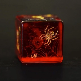 LANGWEI Role Playing Dice Sets, Pretty Red Garnet Spider Series Polyhedral Dice, D&D Dice Set for TRPG Table Games Dungeons and Dragons Games,Creative Gifts,D6