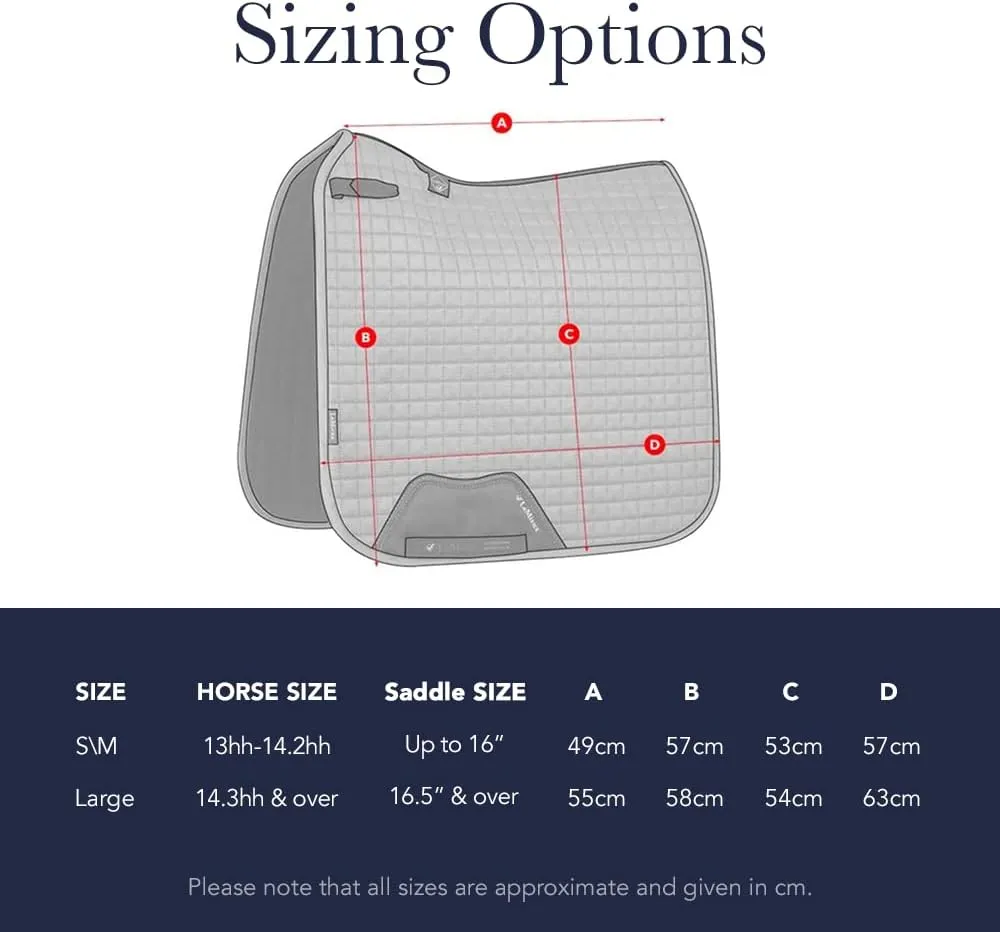LeMieux Dressage Cotton Square Saddle Pad - Saddle Pads for Horses - Equestrian Riding Equipment and Accessories