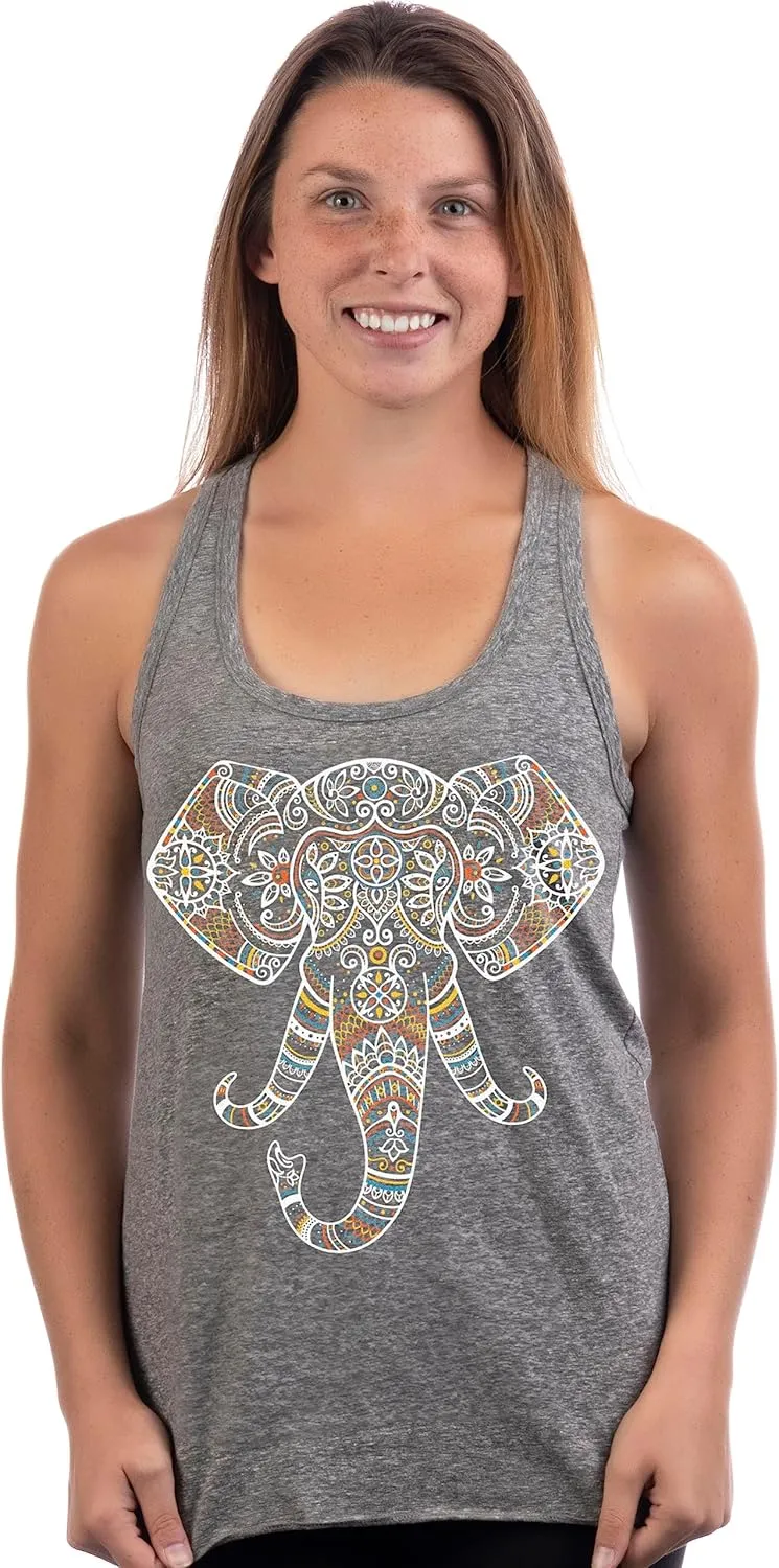 Let That Sh*t Go | Funny Zen Buddha Yoga Mindfulness Peace Hippy Women Racerback Tank Top