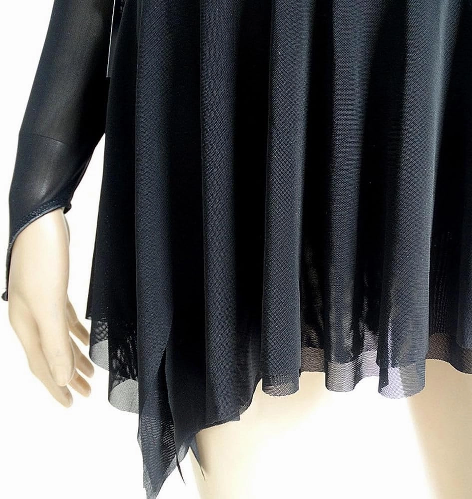 LIUHUO Figure Skating Dress - Black Velvet Dress for Girls Competition