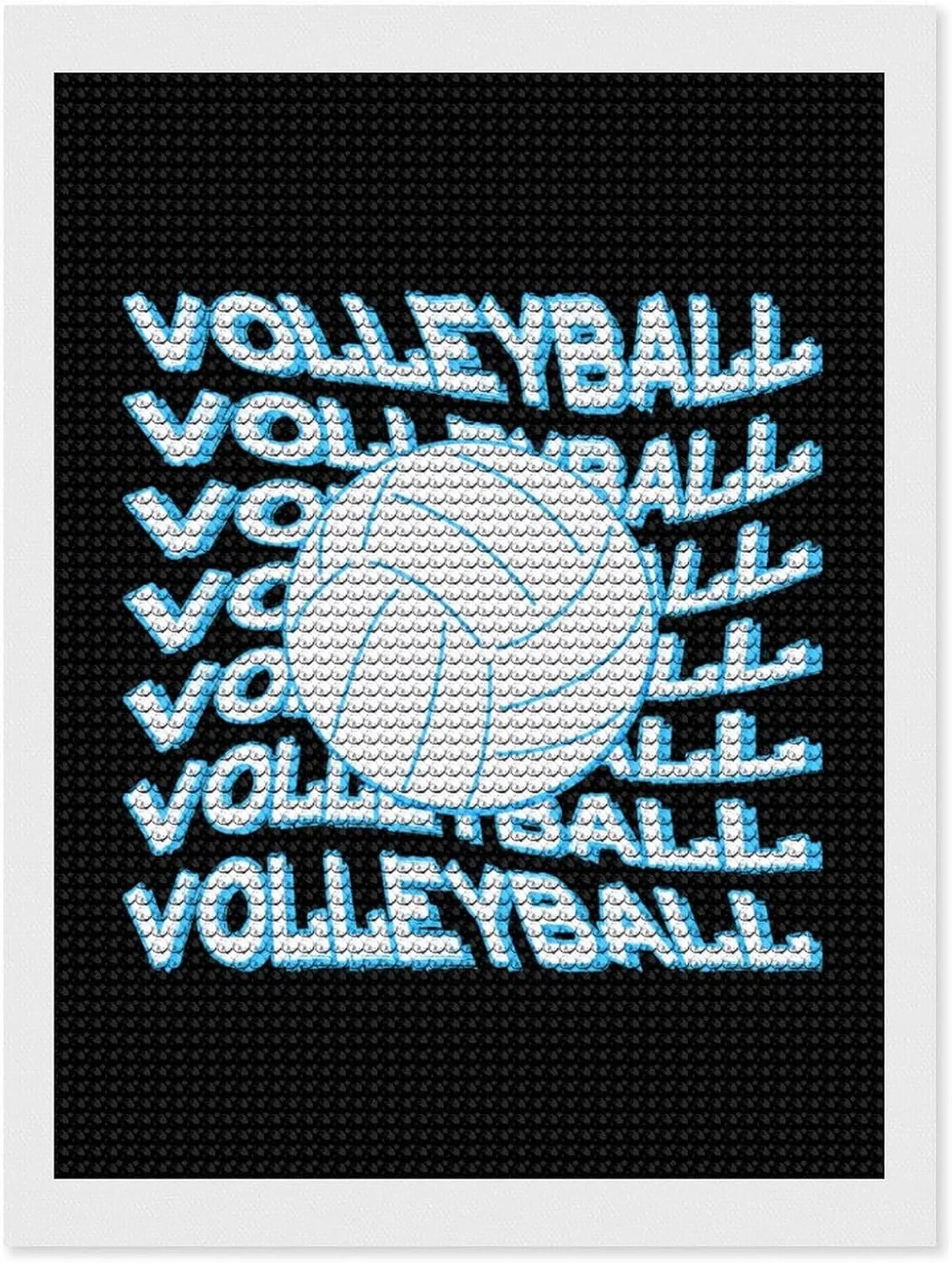 Love Volleyball Balls Diamond Art Painting Kits Craft for Home Wall Decor for Adults DIY Gift 12"x16"