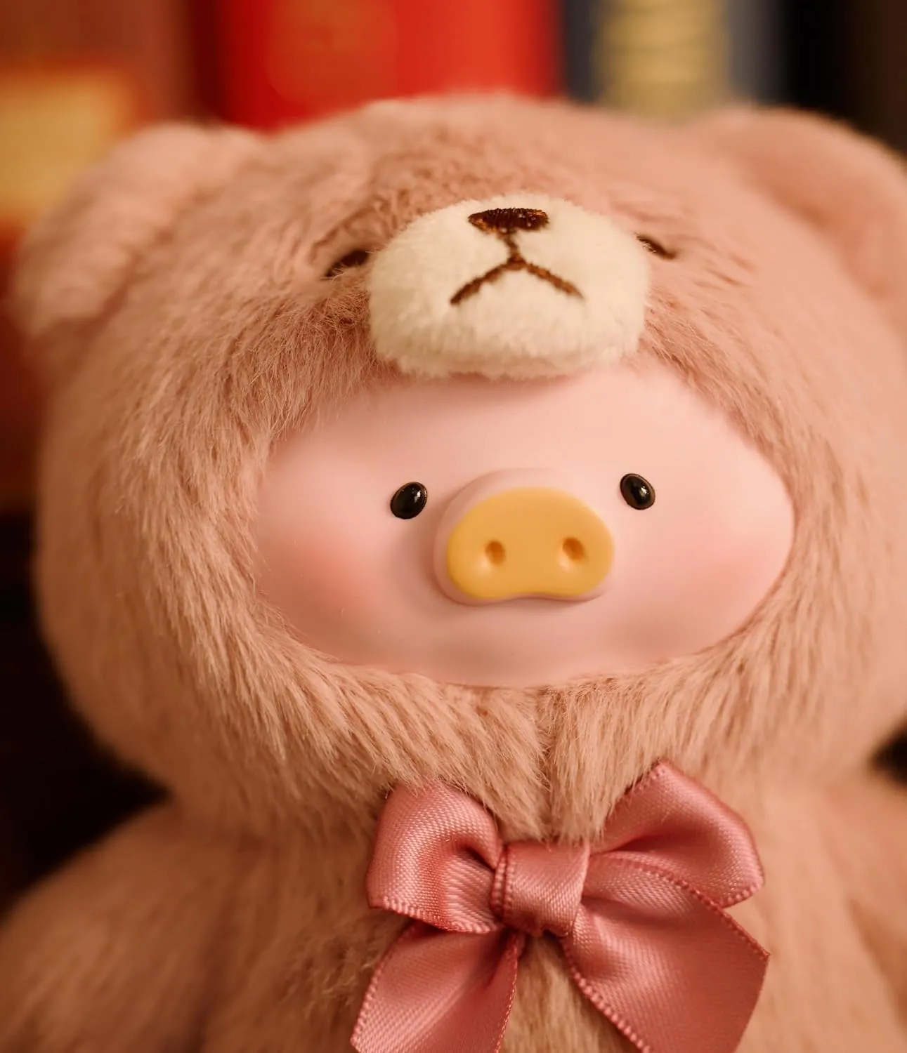 Lulu The Piggy Pig Vintage Bear Blind Box Figures 6PCs Plush Pendant Cute Collectible Toys Kawaii Birthday Gifts