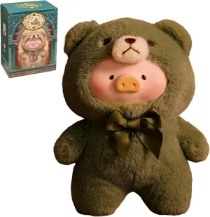 Lulu The Piggy Pig Vintage Bear Blind Box Figures 6PCs Plush Pendant Cute Collectible Toys Kawaii Birthday Gifts