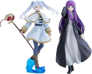 LUNK Anime Frieren Action Figure,Frieren Fern Figure Statue Standing Standing with Staff Battle Scene Frieren Figurine Collectible Gift Frieren Decor for Car Desktop PVC Model 19cm/7.5in