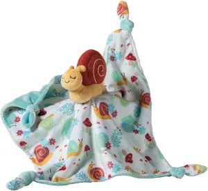 Mary Meyer Stuffed Animal Lovey Security Blanket, 13 x 13-Inches, Skippy Snail