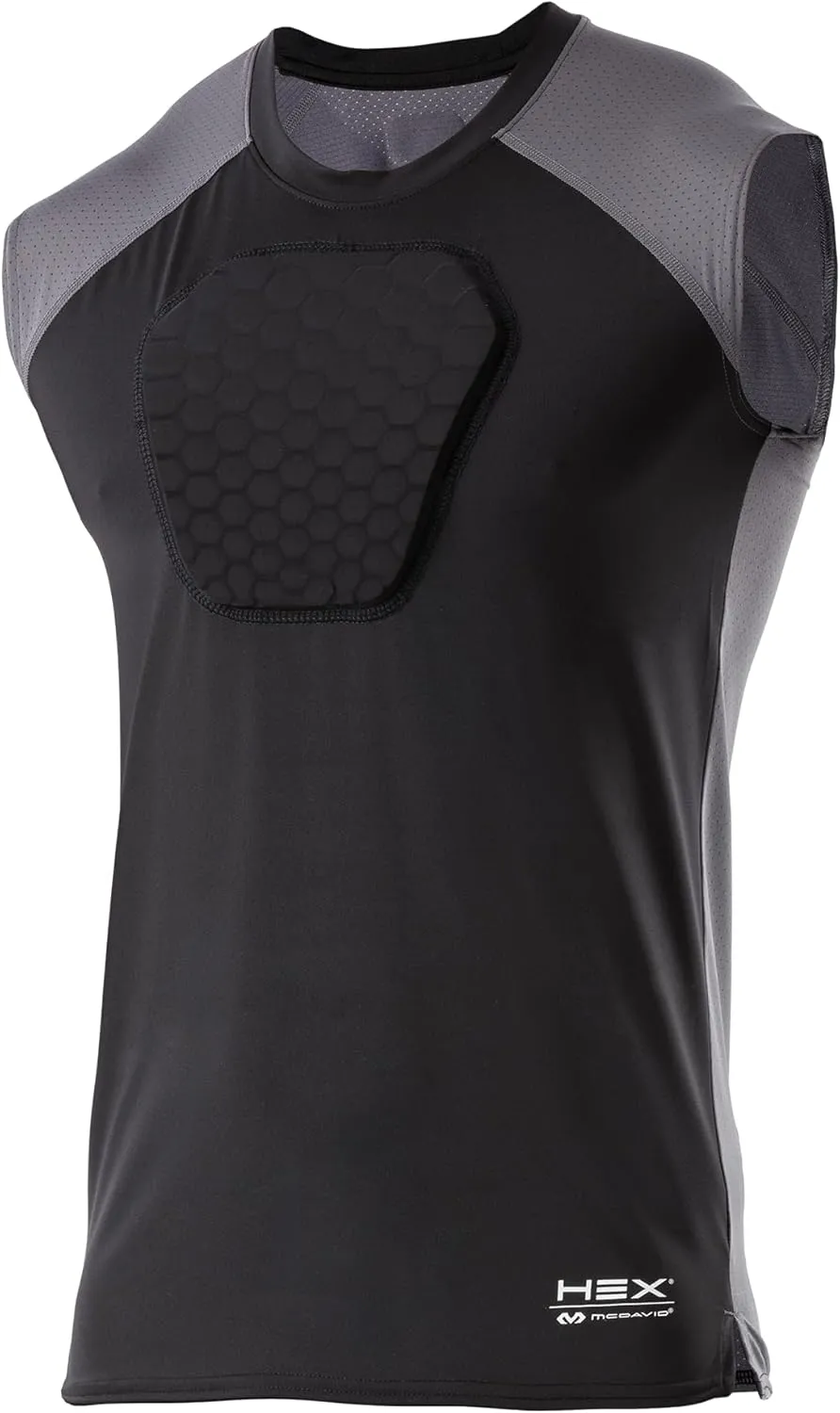 McDavid Youth Chest Protector Baseball Heart Guard Sternum Protection Compression Shirt. HEX Padded Shirt