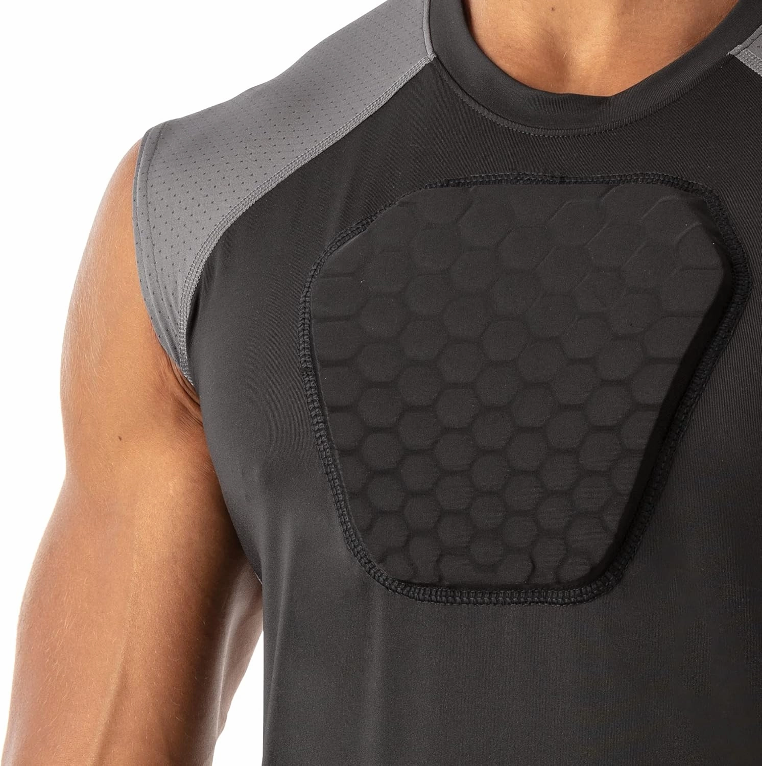 McDavid Chest Protector Baseball Heart Guard Sternum Protection for Adults. Compression Shirt with HEX Padded Shirt